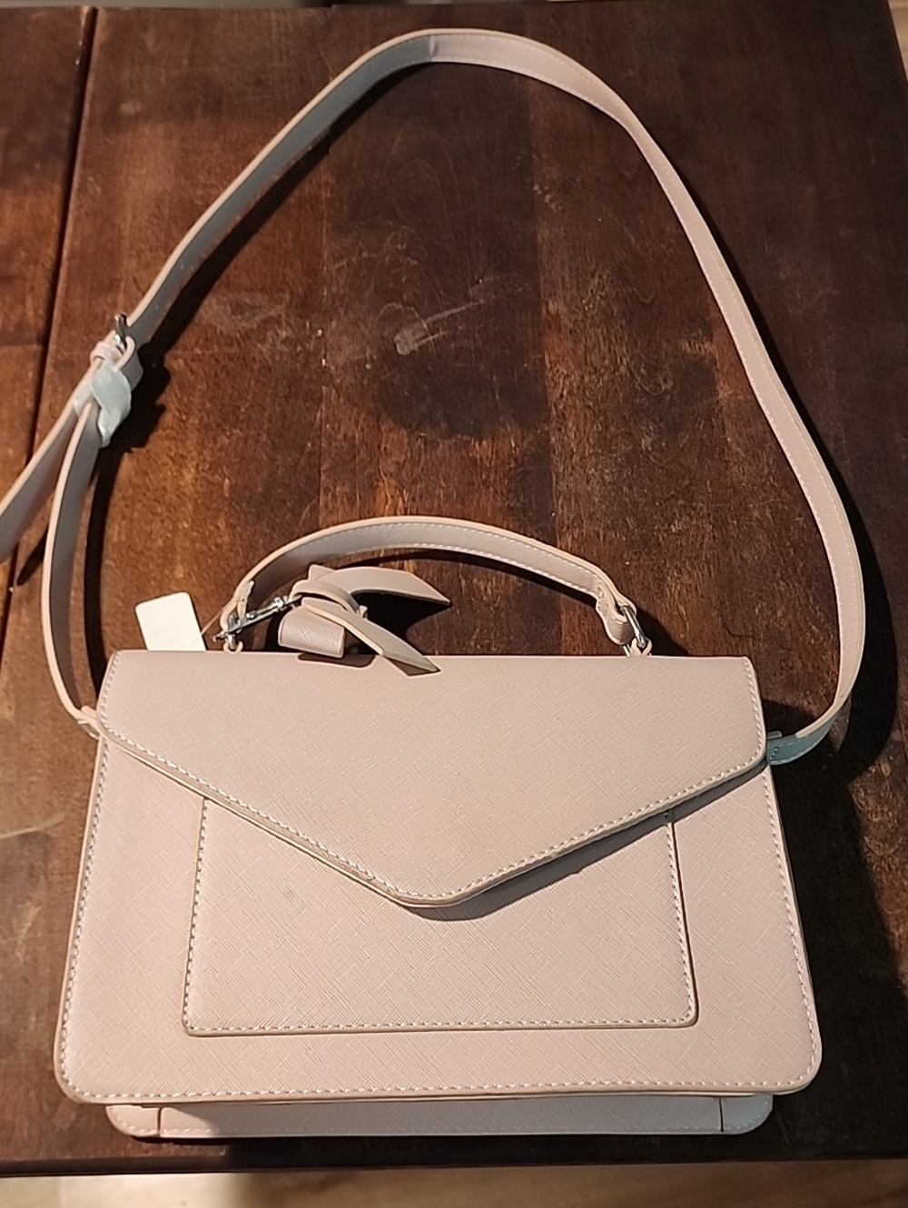 Kohl's Blush Pink Structured Satchel with Top Handle